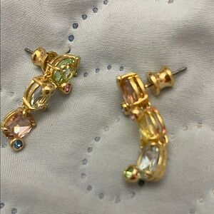 Swarovski Elegant Gold Multi-Stone Earrings